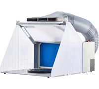 Cabine de pulvérisation Airbrush, double ventilateur, lumières LED, tuyau d'évacuation d'air, 42cm