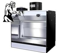 Cabine de pulvérisation avec technologie cascade, station de peinture aérographe avec rideau d'eau durable et lumières LED pour amateurs, artistes, poterie