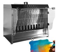Cabine de pulvérisation pour aérographe avec lumière LED, 6 000 K, kit professionnel avec rideau d'eau et tuyau filtrant pour modélisme, table artisanale, station d'aérographe