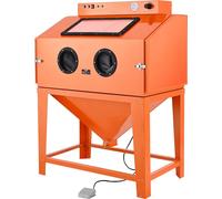 Cabine de sablage VEVOR 435 L, sableuse avec réservoir d'abrasif de 117 L, deux pistolets de sablage & aspiration de poussière de 1,6 CV pour le traitement de surface de pièces surdimensionnées & l'él