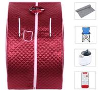 Cabine de Sauna pliable YIS - Rouge - Perte de poids, désintoxication, guérison rapide des muscles fatigués