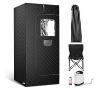 Cabine de sauna portable, sauna à vapeur, 2,6 litres, 9 niveaux, 180x80x80 cm