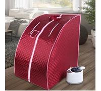 Cabine de sauna vapeur Sauna Maison Portable Mobile Hammam et Sauna (Rouge)