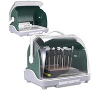 Cabine de séchage de peinture pour maquette - Boîte de séchage électrique pour aérographe 120 W avec couvercle anti-poussière, mode air froid, boîte de filtre à eau et couvercle transparent pour