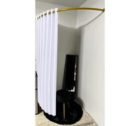Cabine D'essayage De Magasin De Vêtements, Vestiaire pour Centre Commercial Et Boutique, Dressing pour La Protection De La Vie Privée Et Séparateur De Pièce, Inclure Rideau, Tringle (Couleur : White-