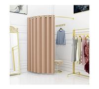 Cabine D'essayage De Magasin De Vêtements, Vestiaire pour Centre Commercial Et Boutique, Dressing pour La Protection De La Vie Privée Et Séparateur De Pièce, Inclure Rideau, Tringle (Couleur : Brown-