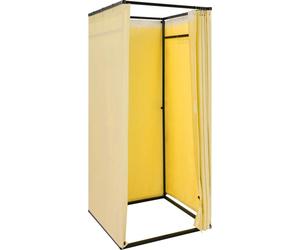 Cabine d'essayage, design portable, utilisation polyvalente, jaune