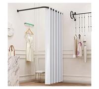 Cabine D'essayage Portable Magasin Vêtements Salle D'essayage Mobile, Cloison D'écran Confidentialité Murale Avec Voie Déplacement, Vestiaire D'abri De Type L Simple Pour Dortoir Bureau(H,120x200cm)