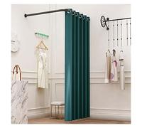 Cabine D'essayage Portable Magasin Vêtements Salle D'essayage Mobile, Cloison D'écran Confidentialité Murale Avec Voie Déplacement, Vestiaire D'abri De Type L Simple Pour Dortoir Bureau(A,120x200cm)