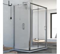Cabine douche 70x100x70 CM H185 trasparent modèle Replay Trio avec 1 portillon