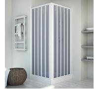 Möbelvertrieb FORTE Cabine de douche Energy Centrale 90x100 cm H185 PVC pliante angle 2 portes blanc