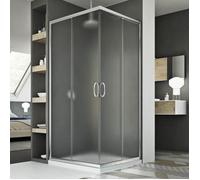 Cabine douche - Junior - 80x80CM - H185 - Granité C - Aluminium - Angle - Carré