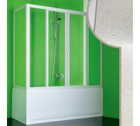 Cabine douche Pare-Baignoire 75x160 CM en acrylique mod. Plutone 2 avec ouverture centrale