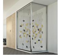 Idralite Cabine de douche angulaire 1 porte coulissante 70x120 cm verre