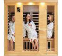 Cabine infrarouge - Sauna infrarouge - Cabine chauffante 3-4 personnes - 2580 W - Détente et santé - Le bien-être chez soi
