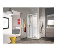 Cabine Kineprime 3 100X80 Niche 2P Haut Transparent Th - KINEDO CA6500TTN
