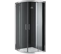 Idralite Cabine de douche Alabama demi-circulaire 80x80 H198 verre 6mm transparente coulissante
