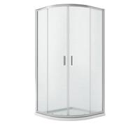 Idralite Cabine paroi de douche demi-circulaire Ready 80x80 H198 verre opaque 6 mm coulissante