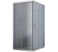 Idralite Cabine de douche Alabama angulaire 70x100 H185 verre opaque 6 mm