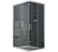 Idralite Cabine de douche Alabama 70x100 H185 cm Verre 6 mm Transparent Coulissante