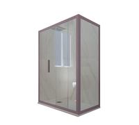 CABINE PAROIS DOUCHE ANGULAIRE COULISSANTE EN PVC LAVANDE DECO DUO