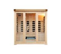 Concept Usine - Cabine de sauna infrarouge NARVIK - 4-5 places, Hemlock, Chromothérapie 7 couleurs