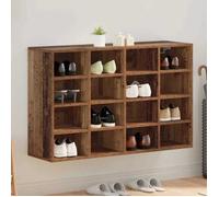 Cabinet à chaussures avec étagère - vidaXL - (1 pc) - Support chaussures - bois - bois ancien - grand rangement - 103 x 30 x 67 cm@y