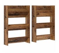 vidaXL Cabinet à Chaussures 2 pcs Bois Ancien 60 x 18 x 90 cm, Meuble à Chaussures de Couloir, Rangement Moderne, unité compacte, Organisateur Mural Qui gagne de la Place