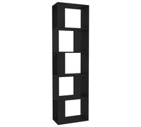 Cabinet à Livres Noir & Paravent Bois Composé 45x24x159 cm