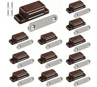 Cabinet Aimant Loquet, Le Meilleur pour Armoire Portes, Placards, Tiroirs et Volets Aimant Porte Placard Puissant Loquet Facile à Installer Cabinet Catch Magnétique à vis inclus,Lot de 12
