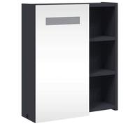 Cabinet/Armoire Miroir - NGM - Elégant Design - Meuble de salle de bain à miroir avec LED gris 45x13x52 cm 64866649403