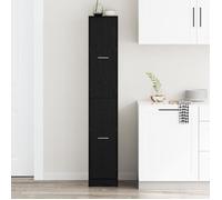 vidaXL Cabinet de Pharmacie Chêne Noir 30 x 41 x 174.5 cm, Armoire Moderne, Design rectangulaire, Meuble Pratique, Rangement spacieux, Bois d'ingénierie, étagères intérieures