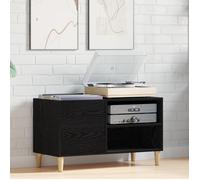 Cabinet d enregistrement Noir Chêne 84,5x38x48 cm Bois d ingénierie