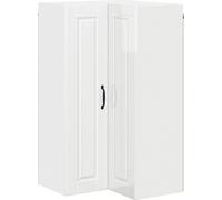 Cabinet d'angle mural PORTO Blanc brillant 57 x 57 x 100 cm