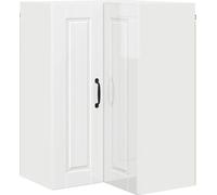 Cabinet d'angle mural PORTO Blanc brillant 57 x 57 x 80 cm