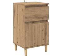 Cabinet de chevet avec tiroir Chêne artisanal 40 x 35 x 70 cm