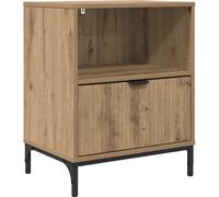 Cabinet de chevet avec tiroir chêne artisanal 49 x 36 x 61 cm