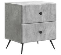 Cabinet de chevet avec tiroir Gris béton 43 x 34,5 x 47,5 cm