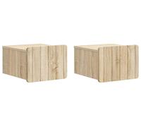 Cabinet de chevet mural 2 pcs Chêne Sonoma 33 x 34,5 x 24 cm