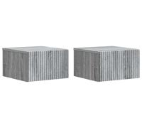 Cabinet de chevet mural 2 pcs Sonoma gris 33 x 34,5 x 20 cm