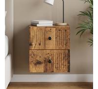 vidaXL Cabinet de chevet mural avec tiroir Noir 33 x 34,5 x 40 cm