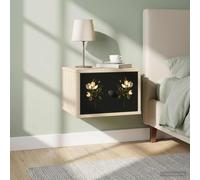 vidaXL Cabinet de Chevet Mural Bremen Chêne Sonoma 36 x 33 x 25 cm, Rangement Moderne pour Chambre, Table de Nuit rectangulaire et Cabinet Mural, Meuble Pratique pour l'organisation