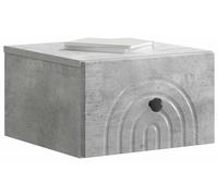 Cabinet de chevet mural Gris béton 33 x 34,5 x 20 cm