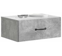 Cabinet de chevet mural Gris béton 49 x 34,5 x 20 cm