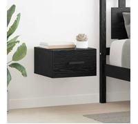 Cabinet de chevet mural - VIDAXL - Lot de 2 - Chêne noir - 35x35x20 cm - 1 tiroir