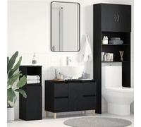 vidaXL Meuble de Lavabo de Salle de Bain Chêne noir 80 x 33 x 60 cm
