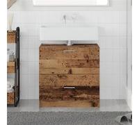 Cabinet de lavabo Vieux Bois 59x37x59 cm Bois reconstitué G