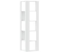 Cabinet de Livre SOLOMOON, CHIC Bibliothèque d'angle à 5 niveaux - Pour salon/bureau - blanc bois d'ingénierie BB1044
