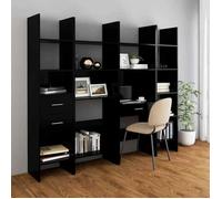 Cabinet de Livre SOLOMOON, CHIC Bibliothèque Polyvalente - Pour enfant/adulte - Noir 40x35x180 cm, Bois d’ingénierie BB1592