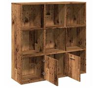 Cabinet de Livre SOLOMOON, CHIC Bibliothèque Polyvalente - Pour enfant/adulte - vieux bois 98x29x97,5 cm, bois d'ingénierie BB2414